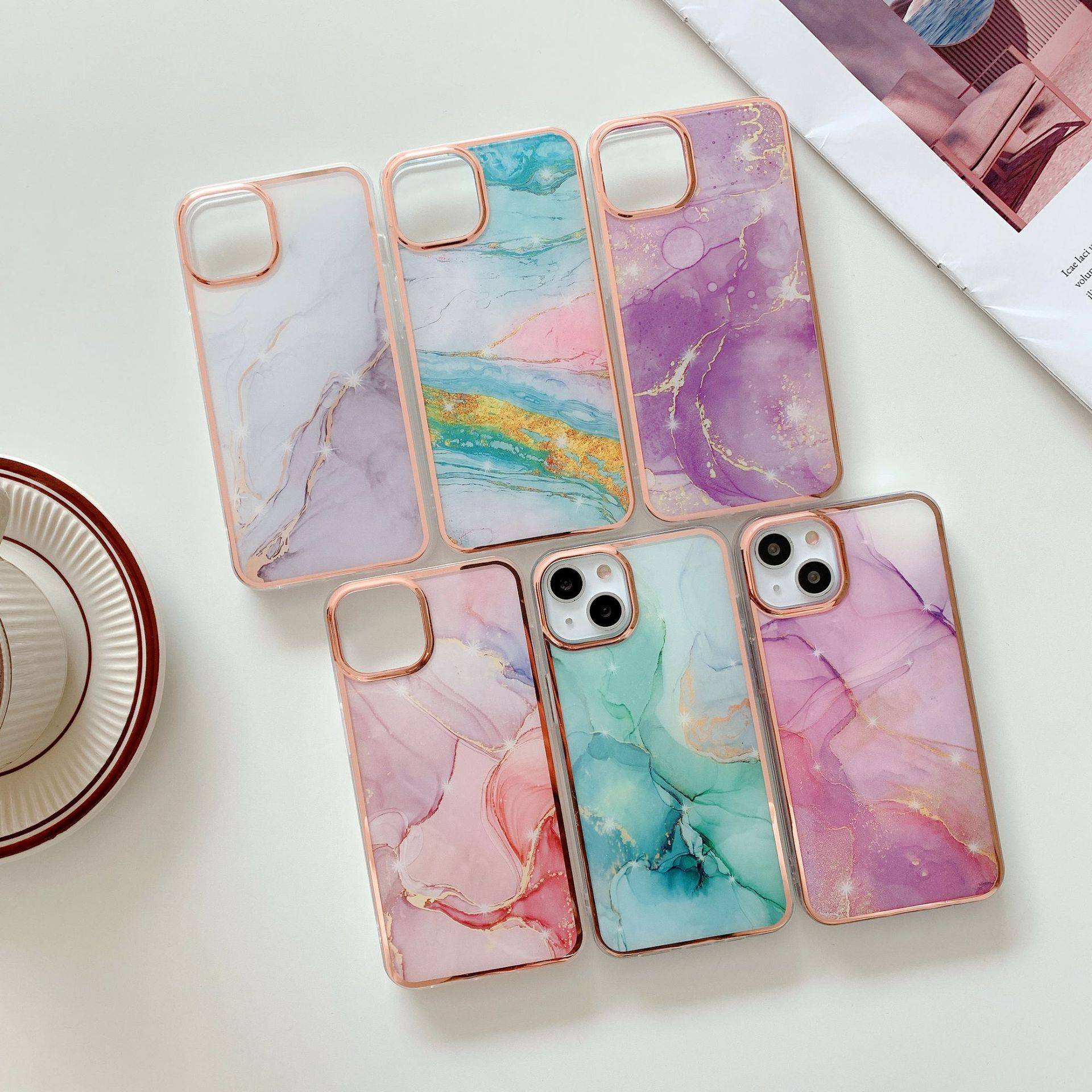 40022 Xiaomi Redmi 10 защитная крышка-чехол, "Мрамор"