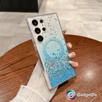 36004 Samsung S24, защитная крышка-чехол, прозрачный с блестками