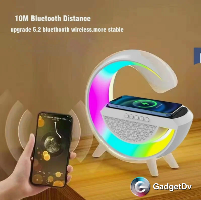 23375 Портативная Bluetooth колонка с функцией ночника и беспроводной зарядки Borofon DR08