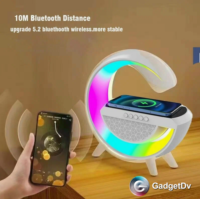 23375 Портативная Bluetooth колонка с функцией ночника и беспроводной зарядки Borofon DR08