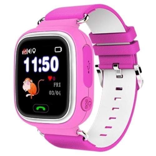 1139 Детские часы с GPS-модулем Smart Baby Watch Q90 Wonlex (розовый)