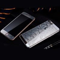 1295 iPhone6+ Защитное стекло комплект текстурный (черный)