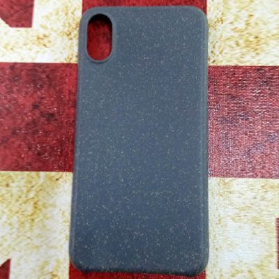5122 iPhone X Защитная крышка пшенично волокнистый материал (черный) 5122 iPhone X Защитная крышка пшенично волокнистый материал (черный)