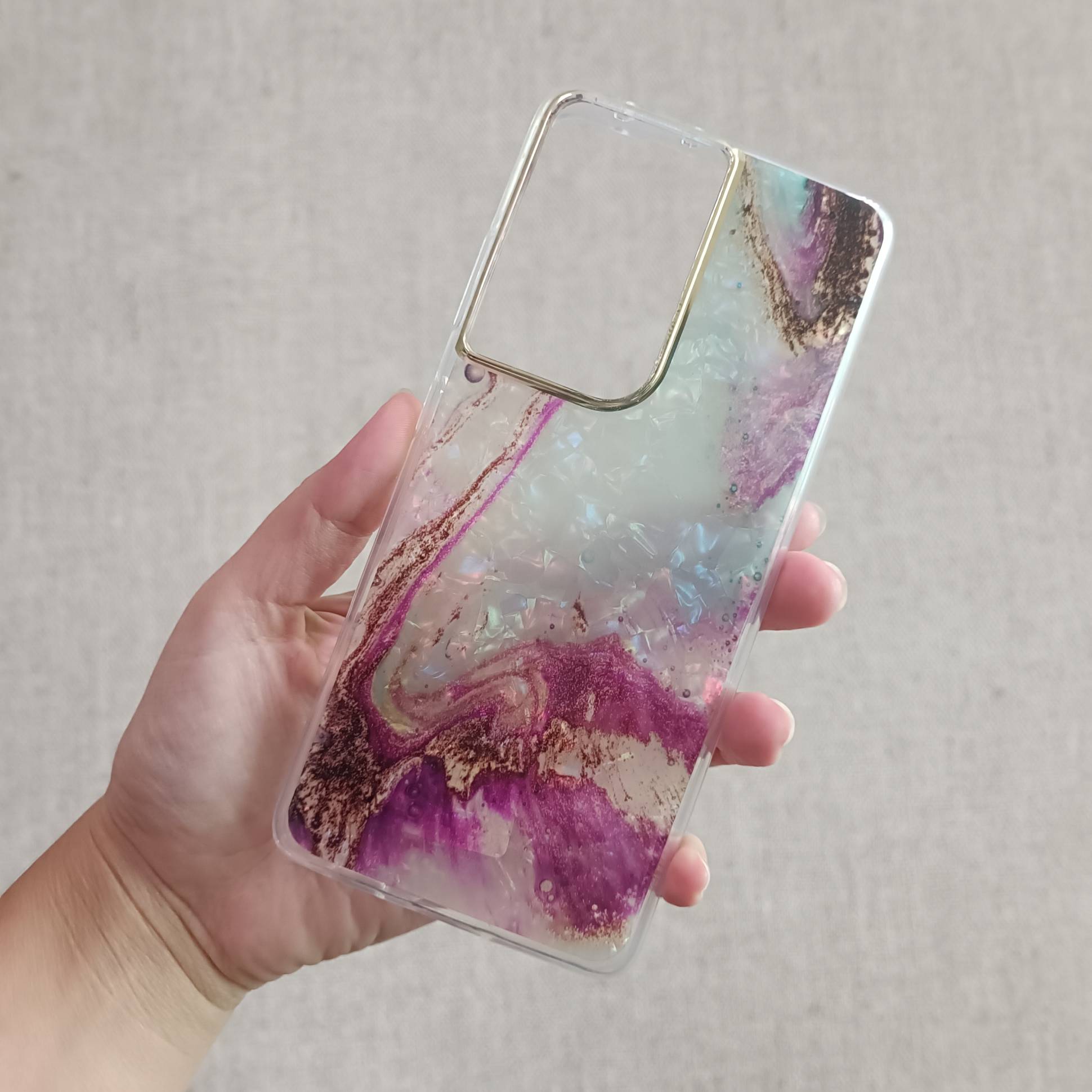 23278 Samsung S21 Ultra защитная крышка-чехол, мрамор