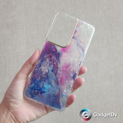 23278 Samsung S21 Ultra защитная крышка-чехол, мрамор