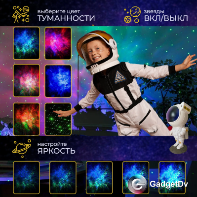 23377 Ночник-проектор  "Космонавт" 18264