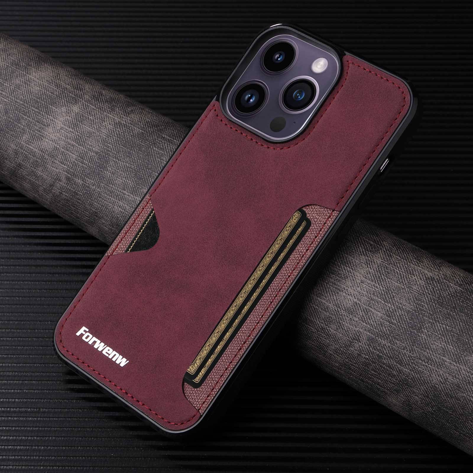 23628 Защитная крышка iPhone 15 Pro Max с картхолдером, кож.