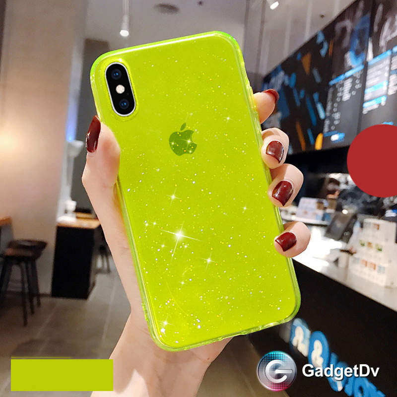 28025 iPhone 15 ProMax защитная крышка-чехол,прозрачный с блестками