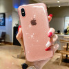 28025 iPhone 15 ProMax защитная крышка-чехол,прозрачный с блестками