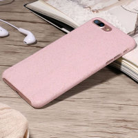5123 iPhone X Защитная крышка пшенично волокнистый материал (розовый)