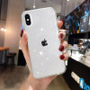 28026 iPhone 14Pro Max защитная крышка-чехол, прозрачный с блестками