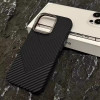 32074 Защитная крышка iPhone 15Pro под карбон MagSafe