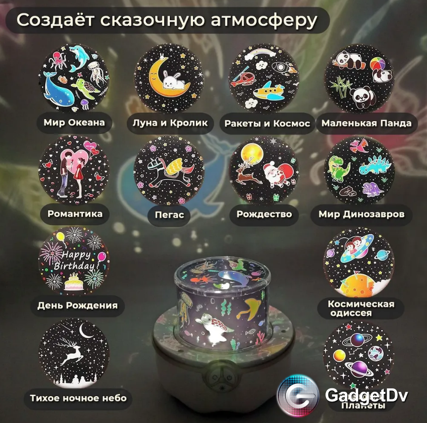 23379 Ночник-проектор KS-202