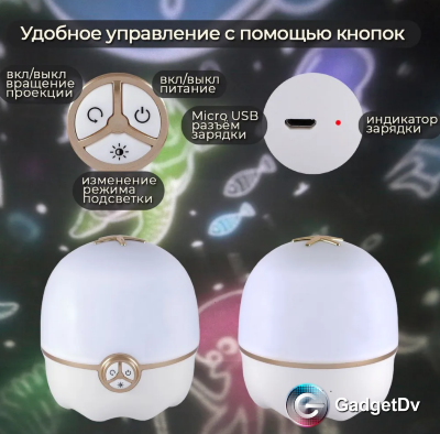 23379 Ночник-проектор  KS-202