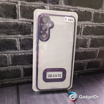 23532 Samsung A34 защитная крышка-чехол, c цветной окантовкой
