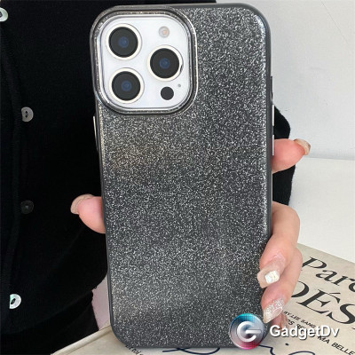 38110  iPhone 15 ProMax защитная крышка-чехол, мелкие блестки