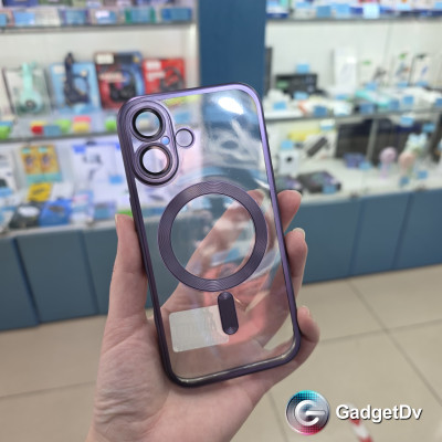 38410 iPhone 16 защитная крышка-чехол прозрачная с окантовкой