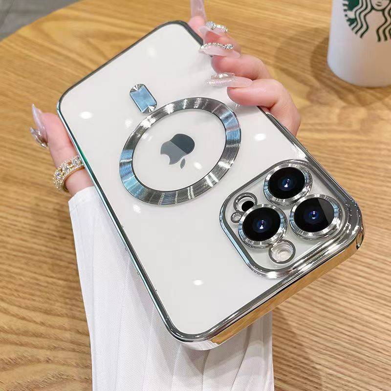 38844 iPhone 17Pro защитная крышка-чехол магнитная с окантовкой