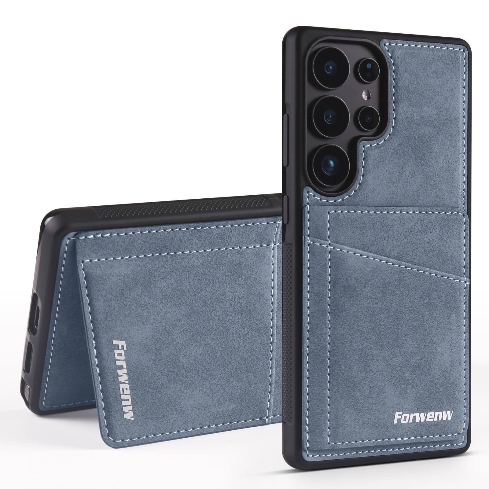 39062 Samsung A55 защитная крышка-чехол, с картхолдером под замшу