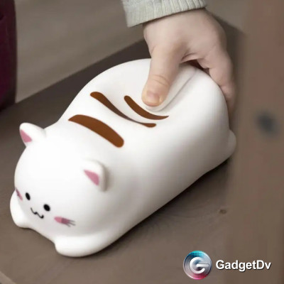 23380 Светильник-ночник "Котик лежачий", с аккумулятором