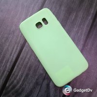 2407 Galaxy S7 Защитная крышка силиконовая (зеленый)