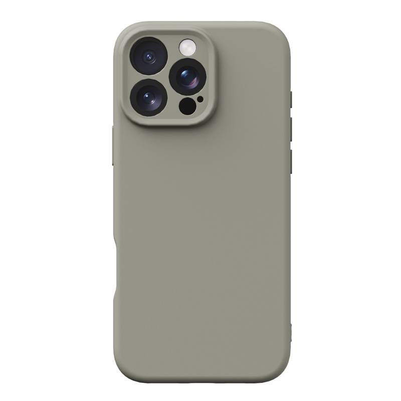 38112 iPhone 16 ProMax защитная крышка-чехол однотонный силикон
