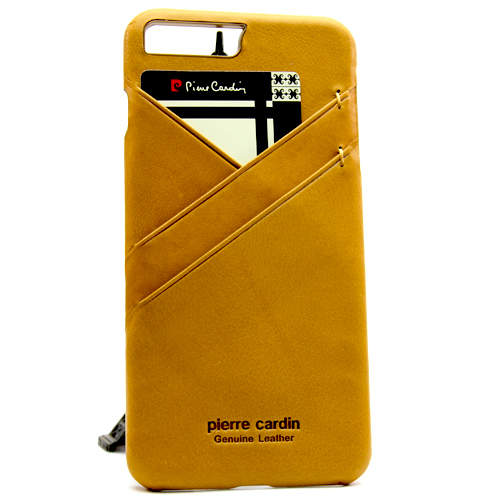 PCS-P19 iРhone7+ Защитная крышка Pierre Cardin (кож. оранжевый)