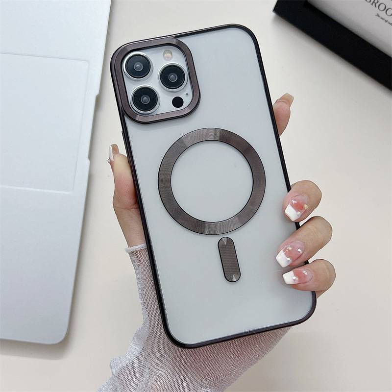 27027 iPhone 15 защитная крышка-чехол, магнитная с окантовкой