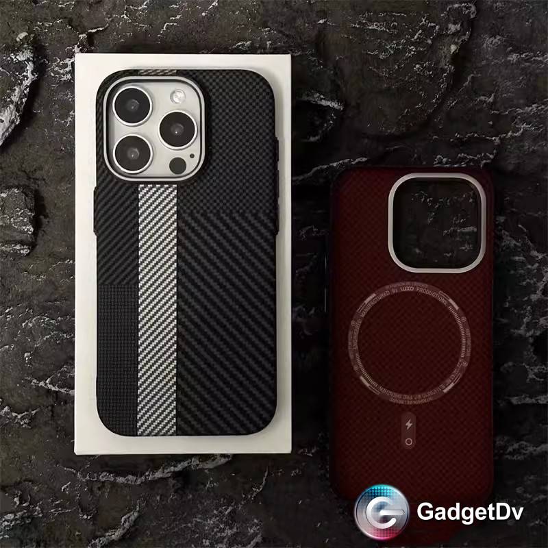 32078 iPhone 16 защитная крышка-чехол под карбон MagSafe