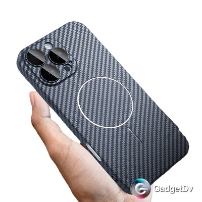 32078  iPhone 16 защитная крышка-чехол под карбон MagSafe