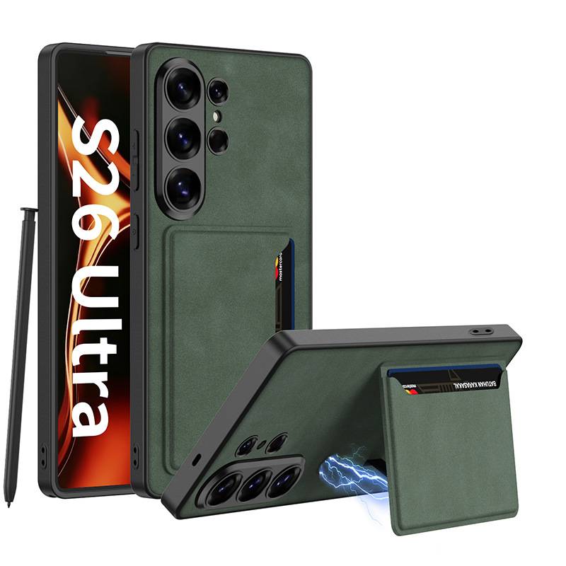 38964 Samsung S26Ultra защитная крышка-чехол с картхолдером замша