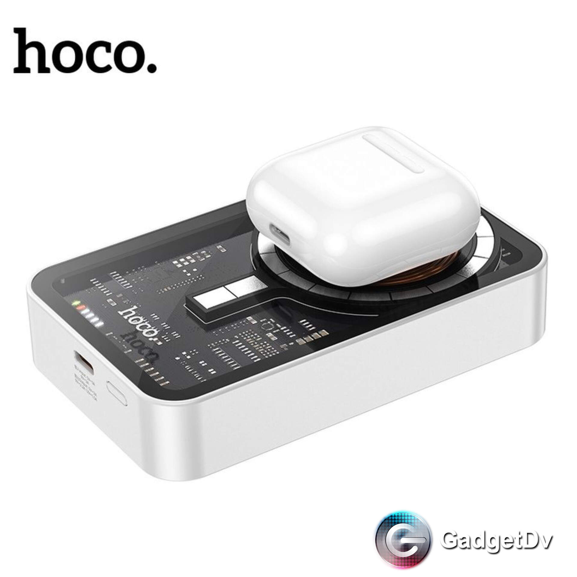 23082 Портативное зарядное устройство с функцией беспроводной зарядки Hoco Q10A магнитное 10000mAh