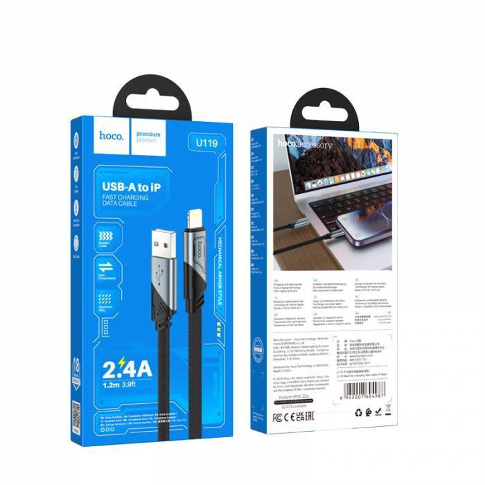 37014 Кабель USB lightning 1m, Hoco U119