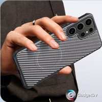 38015 Samsung S25 защитная крышка-чехол, под карбон