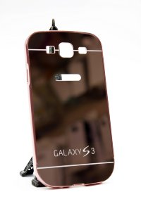 7524 Galaxy S3 Защитная крышка пластиковая с бампером (розовое золото)