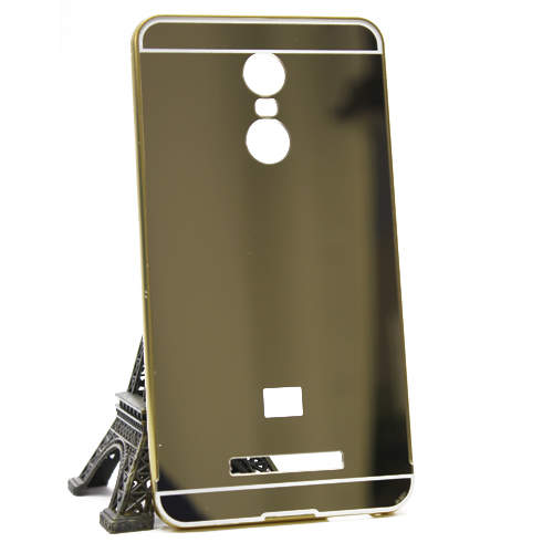 8159 Защитная крышка Redmi Note3 с металическим бампером (золото)