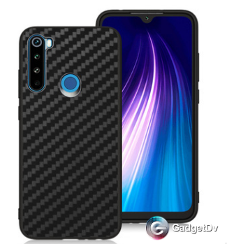 86600 Xiaomi Redmi Note 8 Pro защитная крышка-чехол, "Карбон"