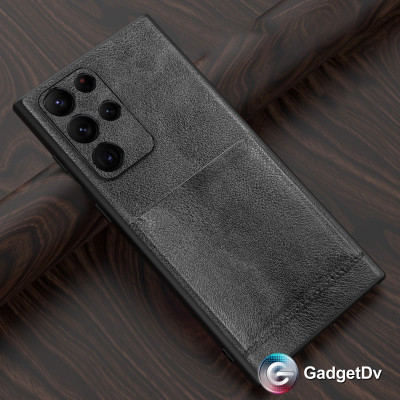 32082 Samsung S23Plus защитная крышка-чехол, под кожу с картхолдером