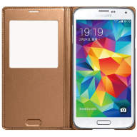 9865 Galaxy S5 Чехол-книжка (золото)