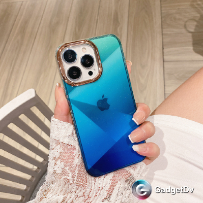 20307  iPhone13 Pro защитная крышка-чехол пластик с разводами