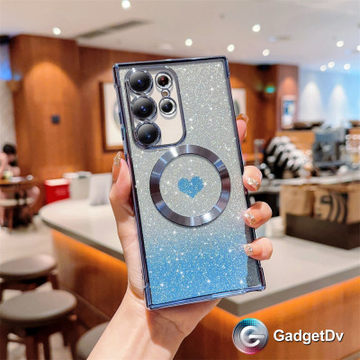 38441 Samsung S24, защитная крышка-чехол, блестки MagSafe