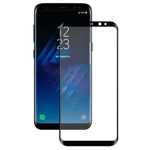 10100 Защитное стекло Samsung S8 (Full Screen, клей по краю)