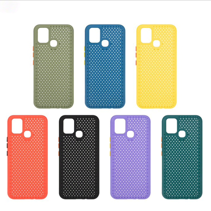 60790 Xiaomi Redmi 9 защитная крышка-чехол, сиилкон перфорированный