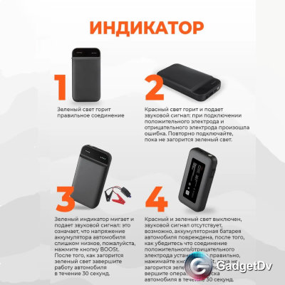 23389 Пусковое устройство для автомобиля 70mai Midriver PS01, 1100 mAh