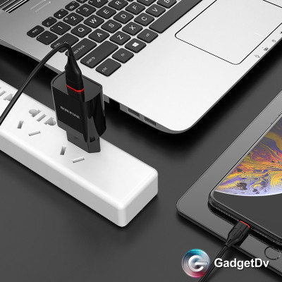 СЗУ USB 2,4А + кабель Type-C, Borofon BA20A (60422)