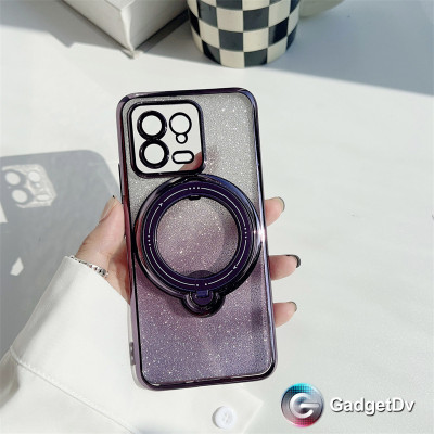 26839 Xiaomi Redmi A1+/А2+ защитная крышка-чехол, блестящая с держателем