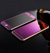 5-155 Защитное стекло комплект металический iPhone 6 (фиолетовый)
