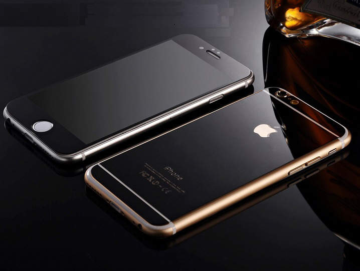 5-156 Защитное стекло комплект металический iPhone 6 (черный)
