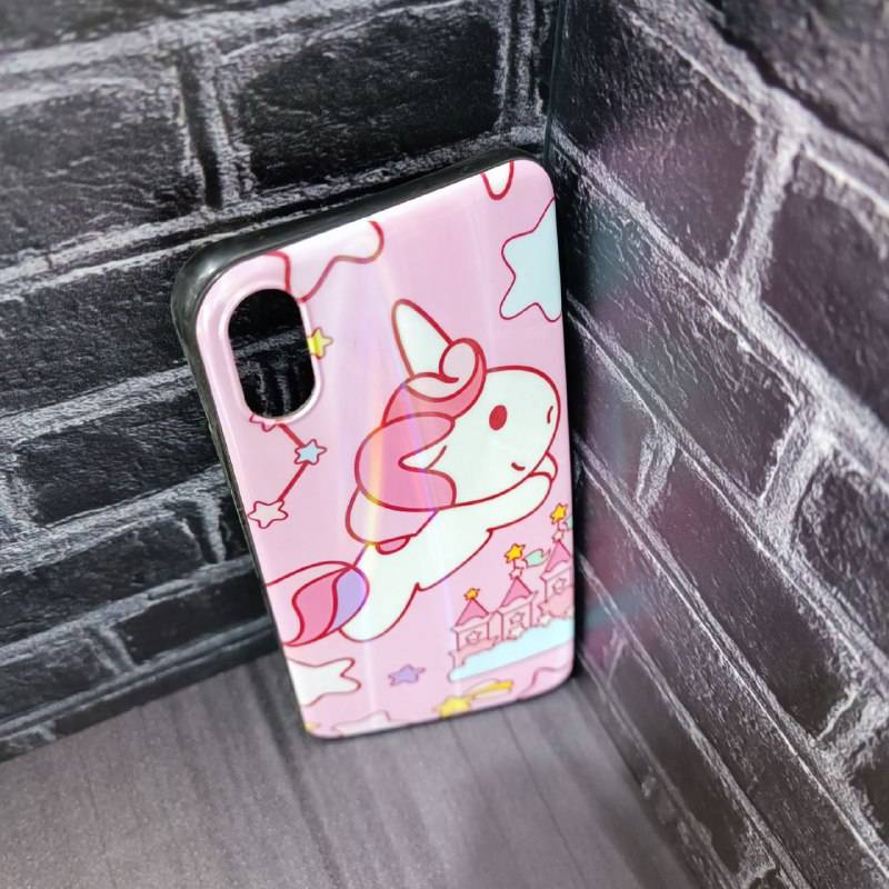 10808 Защитная крышки iPhone XS Max, силикон "Единорог"