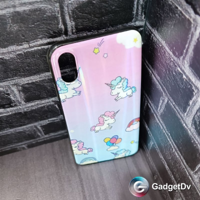 10808 Защитная крышки iPhone XS Max, силикон "Единорог"